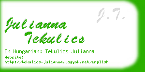 julianna tekulics business card